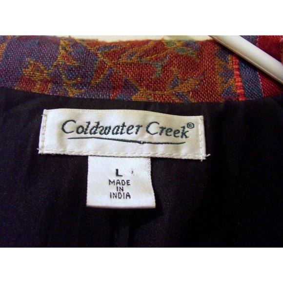 Coldwater Creek Women's Blazer‎ Paisley Striped Red - Picture 4 of 4